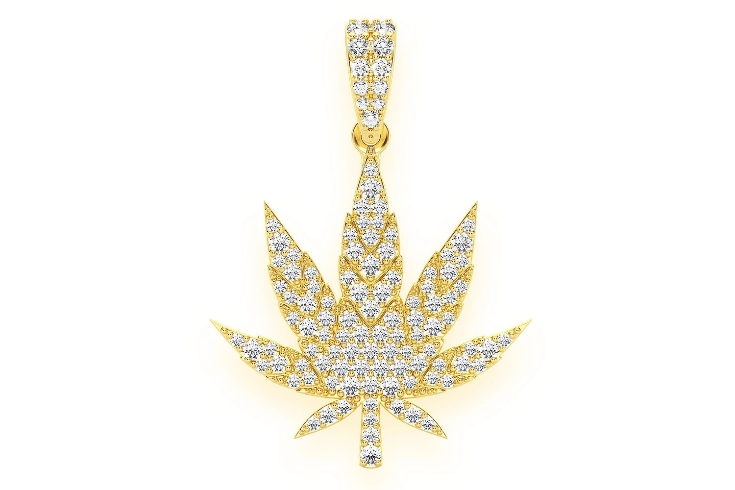 King Ice】☆日本未入荷☆HIGH CANNABIS LEAF NECKLACE 2.9