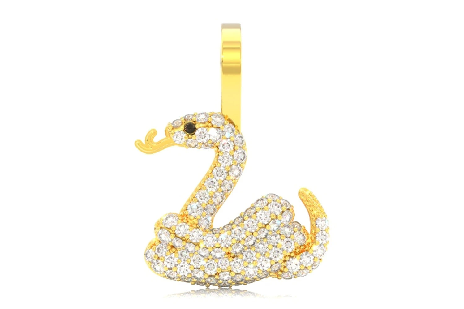 Icebox - Snake Emoji Pendant 14k