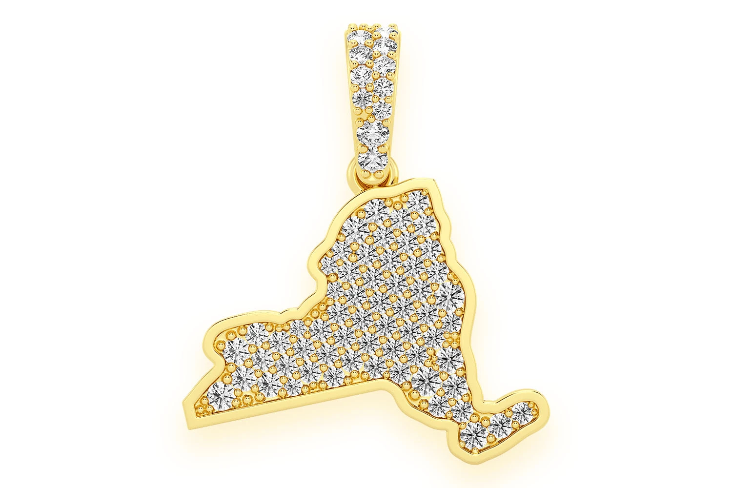 Icebox - New York State Pendant 14k
