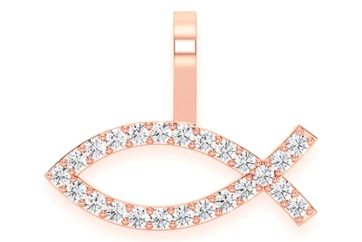 Christian Fish Pendant 14k   