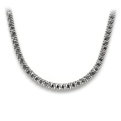 3MM Sterling Silver Rounded Jenga Chain