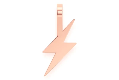 Mini Lightning Bolt Emoji  Pendant 14k   