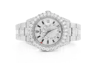 Rolex Sky Dweller Steel (326934) - 28.00ctw Fully Iced Out