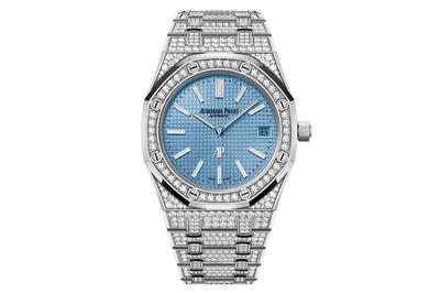 Audemars Piguet - Royal Oak Jumbo Extra Thin Factory Diamonds - 15202bc.zz.1241bc.02 - White Gold