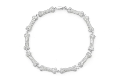 Dog Bone Eternity Diamond Bracelet 14k Solid Gold 5.50ctw