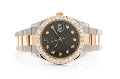 Rolex Datejust Ii 41MM 18k Yellow Gold & Steel (126333) - 4.25ctw Diamond Bezel