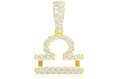 Libra Zodiac Pendant 14k   