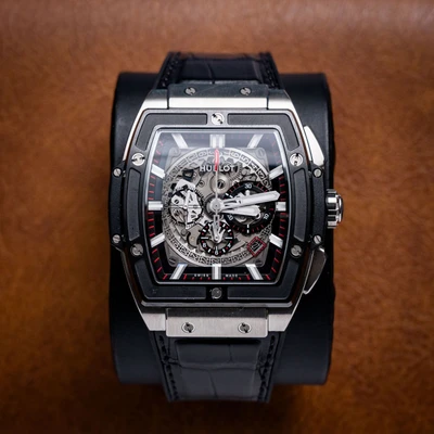 Hublot Spirit Of Big Bang Chrono Titanium Alligator Rubber Strap - Wc