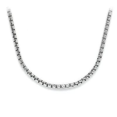 2MM Sterling Silver Diamond-Cut Box Chain