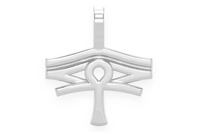 Solid Eye Of Ra Ankh Pendant 14k   