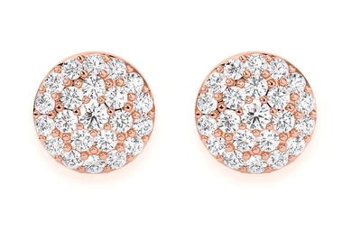 Dot Stud Diamond Earrings 14k Solid Gold 0.15ctw
