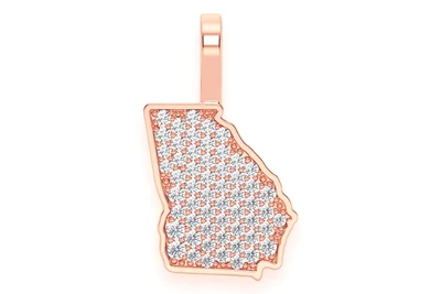 Georgia State Pendant 14k   