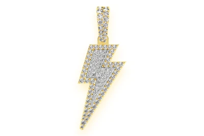 Lightning Bolt Pendant 14k   