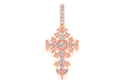 Filigree Cross Pendant 14k   