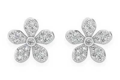 Flower Bloom Stud Earrings 14k   0.35ctw