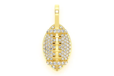 American Football Pendant 14k   
