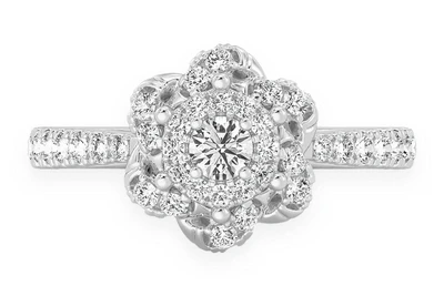 .50ctw - Layer Flower - Diamond Engagement Ring - All Natural