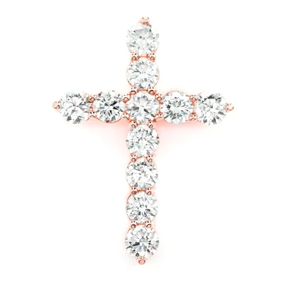 Hidden Bail Cross Pendant 14k   