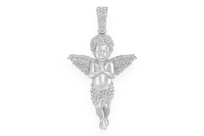 Praying Cherub Pendant 14k   