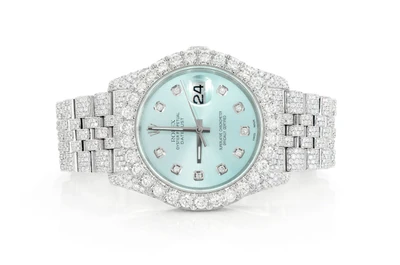 Rolex Datejust 36MM Steel (116200) - 16.75ctw Fully Iced Out