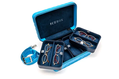 Icebox Leather World Traveler 8 Sunglasses Case