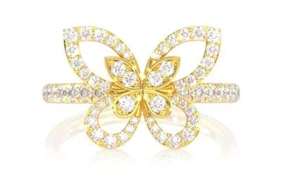 Open Butterfly Ring 14k   
