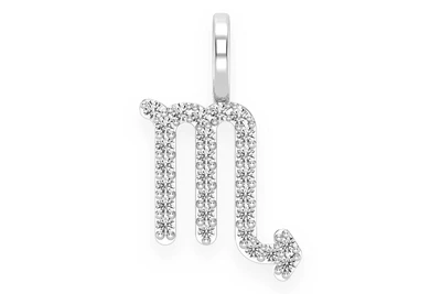 Scorpio Zodiac Pendant 14k   
