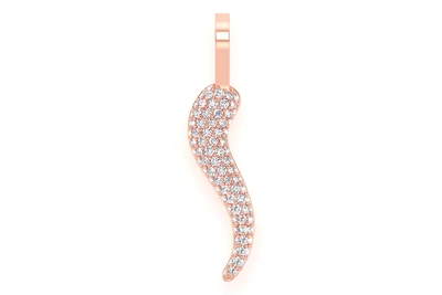 Italian Horn Pendant 14k   