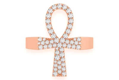 Ankh Signet Ring 14k   