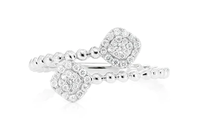 Beaded Rhombus Wrap Ring 14k   