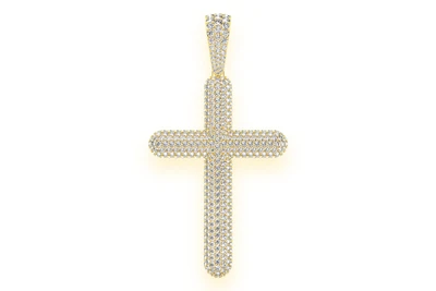 Bubbly Cross Pendant 14k   