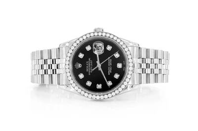 Rolex Datejust 36MM Steel (16234) - 1.50ctw Diamond Bezel