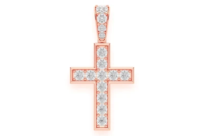 Miracle Set Cross Small Pendant 14k   