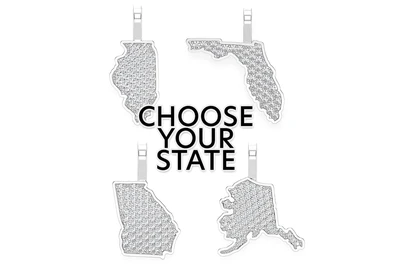 Choose Your State Pendant 14k   