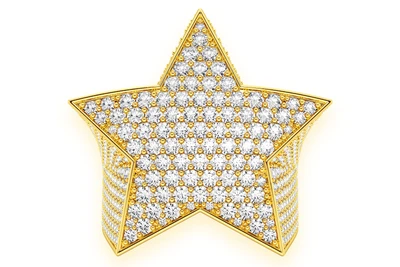 Super Star Diamond Ring 14k Solid Gold 7.25ctw