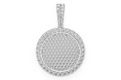 Pave Medallion Pendant 14k   