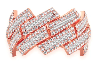 Raised Baguette Cuban Ring 14k   