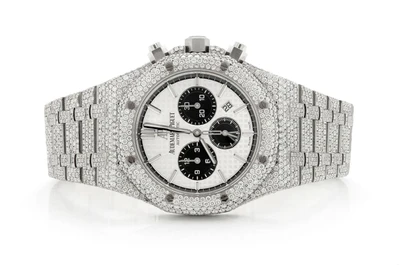 Audemars Piguet Royal Oak Steel - Fully Iced Out