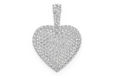 Bubbly Border Heart Pendant 14k   