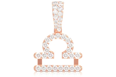 Libra Zodiac Pendant 14k   