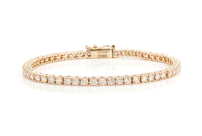 14pt Prong Set Diamond Tennis Bracelet 14k Solid Gold 8.50ctw