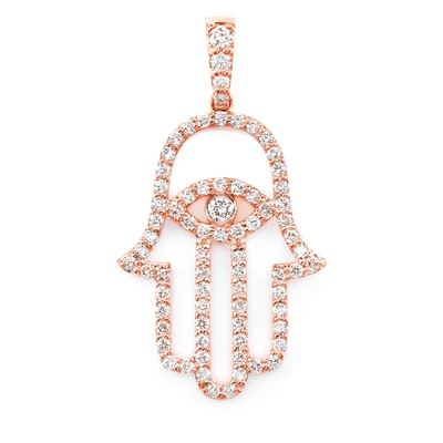 Open Hamsa Pendant 14k   