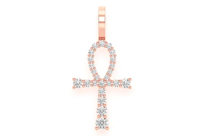 Mini Graduated Ankh Pendant 14k   