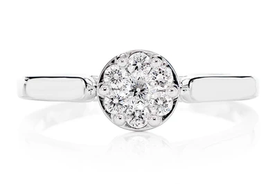 Round Cluster Ring 14k   