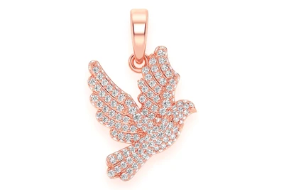 Dove Bird Pendant 14k   