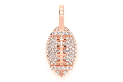 American Football Pendant 14k   