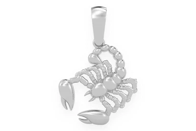 Scorpion Solid  Pendant 14k   