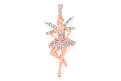 Ballerina Wings Pendant 14k   