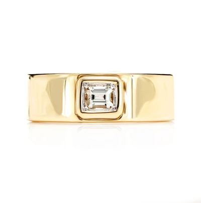Single Baguette Bezel Diamond Band 14k Solid Gold 0.25ctw