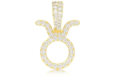 Taurus Zodiac Diamond Pendant 14k Solid Gold 0.75ctw 